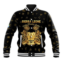 Personalized Sierra Leone Vai Syllabary Heritage Baseball Jacket National Emblem Golden Style - Wonder Print Shop