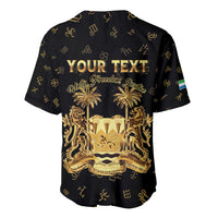 Personalized Sierra Leone Vai Syllabary Heritage Baseball Jersey National Emblem Golden Style - Wonder Print Shop