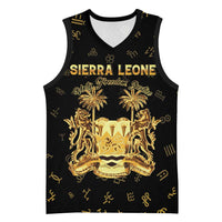 Personalized Sierra Leone Vai Syllabary Heritage Basketball Jersey National Emblem Golden Style - Wonder Print Shop