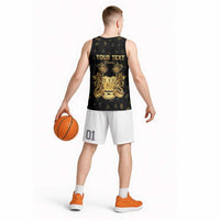 Personalized Sierra Leone Vai Syllabary Heritage Basketball Jersey National Emblem Golden Style - Wonder Print Shop
