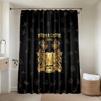 Sierra Leone Vai Syllabary Heritage Bathroom Set National Emblem Golden Style - Wonder Print Shop