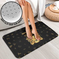 Sierra Leone Vai Syllabary Heritage Bathroom Set National Emblem Golden Style - Wonder Print Shop