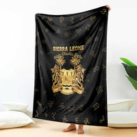 Sierra Leone Vai Syllabary Heritage Blanket National Emblem Golden Style - Wonder Print Shop