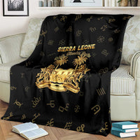 Sierra Leone Vai Syllabary Heritage Blanket National Emblem Golden Style - Wonder Print Shop
