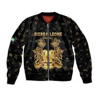 Personalized Sierra Leone Vai Syllabary Heritage Bomber Jacket National Emblem Golden Style - Wonder Print Shop