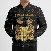 Personalized Sierra Leone Vai Syllabary Heritage Bomber Puffer Jacket National Emblem Golden Style - Wonder Print Shop