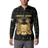 Personalized Sierra Leone Vai Syllabary Heritage Button Sweatshirt National Emblem Golden Style - Wonder Print Shop