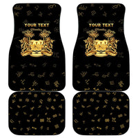 Personalized Sierra Leone Vai Syllabary Heritage Car Mats National Emblem Golden Style - Wonder Print Shop