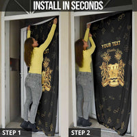 Personalized Sierra Leone Vai Syllabary Heritage Door Cover National Emblem Golden Style - Wonder Print Shop