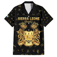 Personalized Sierra Leone Vai Syllabary Heritage Family Matching Off The Shoulder Long Sleeve Dress and Hawaiian Shirt National Emblem Golden Style - Wonder Print Shop