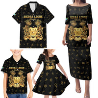 Personalized Sierra Leone Vai Syllabary Heritage Family Matching Puletasi and Hawaiian Shirt National Emblem Golden Style - Wonder Print Shop