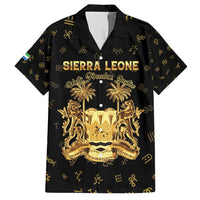 Personalized Sierra Leone Vai Syllabary Heritage Family Matching Short Sleeve Bodycon Dress and Hawaiian Shirt National Emblem Golden Style - Wonder Print Shop
