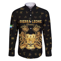 Personalized Sierra Leone Vai Syllabary Heritage Family Matching Short Sleeve Bodycon Dress and Hawaiian Shirt National Emblem Golden Style - Wonder Print Shop