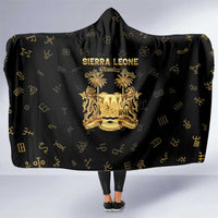 Sierra Leone Vai Syllabary Heritage Hooded Blanket National Emblem Golden Style - Wonder Print Shop
