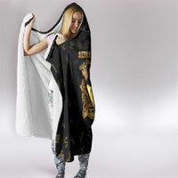 Sierra Leone Vai Syllabary Heritage Hooded Blanket National Emblem Golden Style - Wonder Print Shop