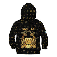 Personalized Sierra Leone Vai Syllabary Heritage Kid Hoodie National Emblem Golden Style - Wonder Print Shop