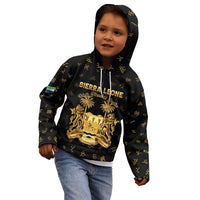 Personalized Sierra Leone Vai Syllabary Heritage Kid Hoodie National Emblem Golden Style - Wonder Print Shop