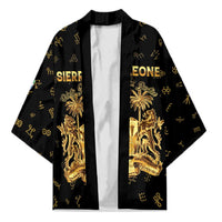 Personalized Sierra Leone Vai Syllabary Heritage Kimono National Emblem Golden Style - Wonder Print Shop