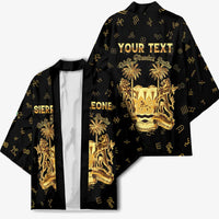 Personalized Sierra Leone Vai Syllabary Heritage Kimono National Emblem Golden Style - Wonder Print Shop