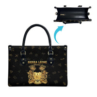 Sierra Leone Vai Syllabary Heritage Leather Bag National Emblem Golden Style - Wonder Print Shop