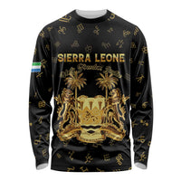 Personalized Sierra Leone Vai Syllabary Heritage Long Sleeve Shirt National Emblem Golden Style - Wonder Print Shop