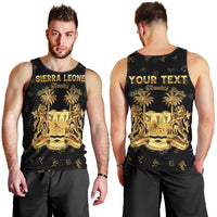 Personalized Sierra Leone Vai Syllabary Heritage Men Tank Top National Emblem Golden Style - Wonder Print Shop