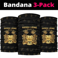 Sierra Leone Vai Syllabary Heritage Neck Gaiter National Emblem Golden Style - Wonder Print Shop