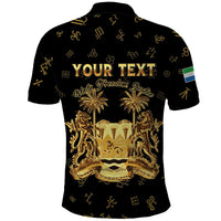 Personalized Sierra Leone Vai Syllabary Heritage Polo Shirt National Emblem Golden Style - Wonder Print Shop
