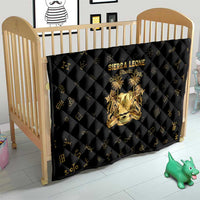 Sierra Leone Vai Syllabary Heritage Quilt National Emblem Golden Style - Wonder Print Shop
