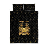 Sierra Leone Vai Syllabary Heritage Quilt Bed Set National Emblem Golden Style - Wonder Print Shop