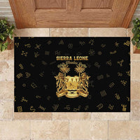 Sierra Leone Vai Syllabary Heritage Rubber Doormat National Emblem Golden Style - Wonder Print Shop
