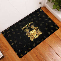 Sierra Leone Vai Syllabary Heritage Rubber Doormat National Emblem Golden Style - Wonder Print Shop