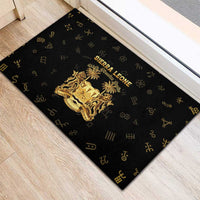 Sierra Leone Vai Syllabary Heritage Rubber Doormat National Emblem Golden Style - Wonder Print Shop