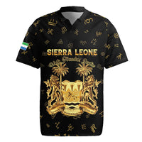 Personalized Sierra Leone Vai Syllabary Heritage Rugby Jersey National Emblem Golden Style - Wonder Print Shop