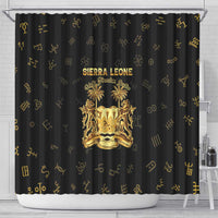 Sierra Leone Vai Syllabary Heritage Shower Curtain National Emblem Golden Style - Wonder Print Shop