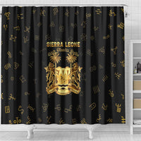 Sierra Leone Vai Syllabary Heritage Shower Curtain National Emblem Golden Style - Wonder Print Shop