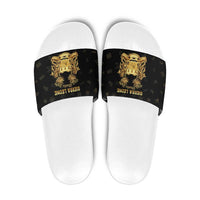 Sierra Leone Vai Syllabary Heritage Slide Sandals National Emblem Golden Style - Wonder Print Shop