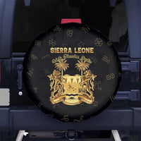 Sierra Leone Vai Syllabary Heritage Spare Tire Cover National Emblem Golden Style - Wonder Print Shop
