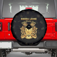 Sierra Leone Vai Syllabary Heritage Spare Tire Cover National Emblem Golden Style - Wonder Print Shop