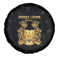 Sierra Leone Vai Syllabary Heritage Spare Tire Cover National Emblem Golden Style - Wonder Print Shop
