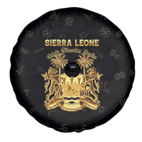 Sierra Leone Vai Syllabary Heritage Spare Tire Cover National Emblem Golden Style - Wonder Print Shop