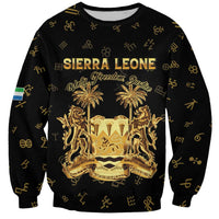 Personalized Sierra Leone Vai Syllabary Heritage Sweatshirt National Emblem Golden Style - Wonder Print Shop