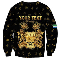 Personalized Sierra Leone Vai Syllabary Heritage Sweatshirt National Emblem Golden Style - Wonder Print Shop