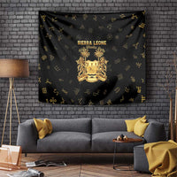 Sierra Leone Vai Syllabary Heritage Tapestry National Emblem Golden Style - Wonder Print Shop