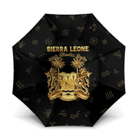 Sierra Leone Vai Syllabary Heritage Umbrella National Emblem Golden Style - Wonder Print Shop