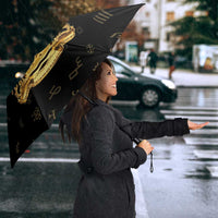 Sierra Leone Vai Syllabary Heritage Umbrella National Emblem Golden Style - Wonder Print Shop