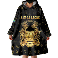 Personalized Sierra Leone Vai Syllabary Heritage Wearable Blanket Hoodie National Emblem Golden Style - Wonder Print Shop