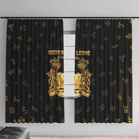 Sierra Leone Vai Syllabary Heritage Window Curtain National Emblem Golden Style - Wonder Print Shop