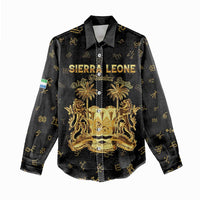 Personalized Sierra Leone Vai Syllabary Heritage Women Casual Shirt National Emblem Golden Style - Wonder Print Shop