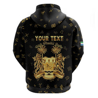 Personalized Sierra Leone Vai Syllabary Heritage Zip Hoodie National Emblem Golden Style - Wonder Print Shop